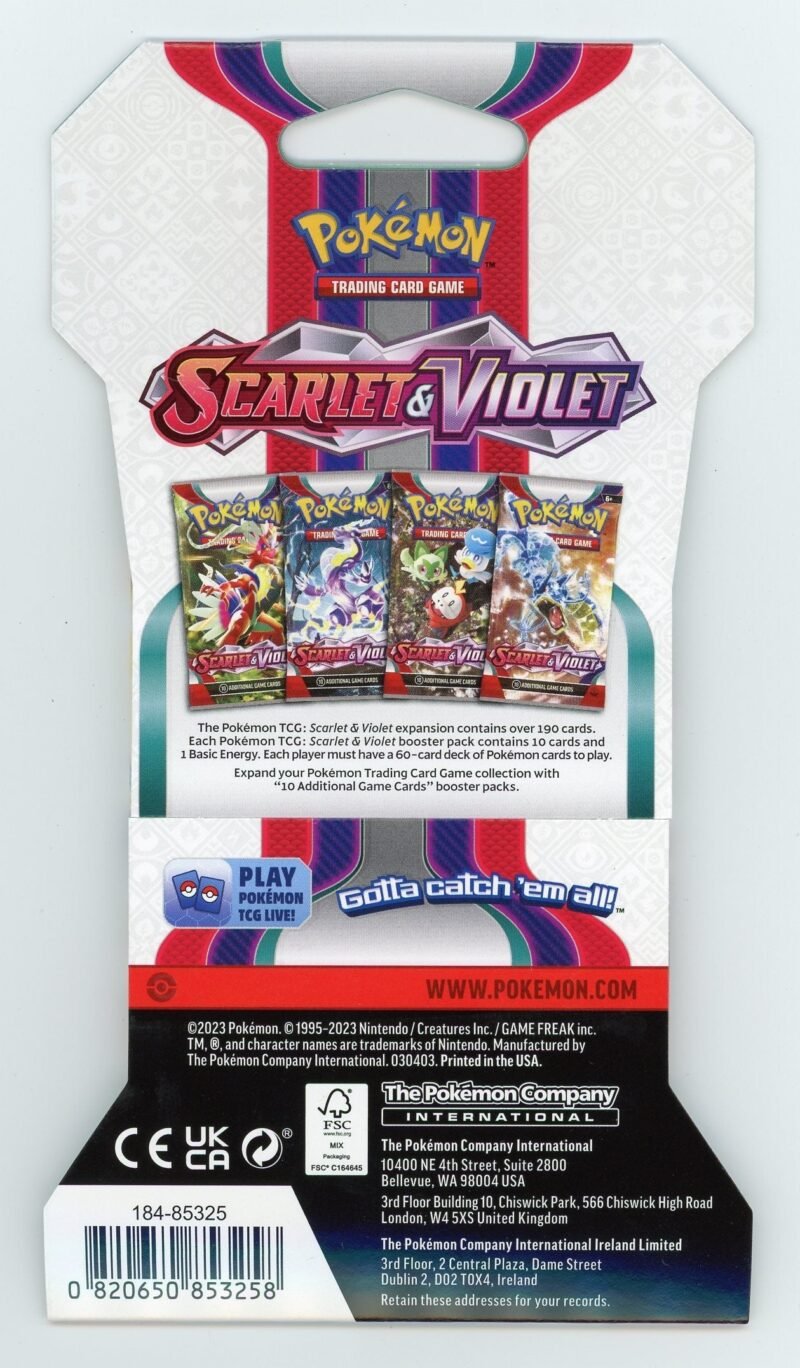 Pokemon Scarlet & Violet Sleeved Booster Pack Case - Image 2