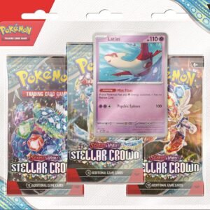 Pokemon Scarlet & Violet Stellar Crown 3-Pack Blister Pack - 24 Pack Box